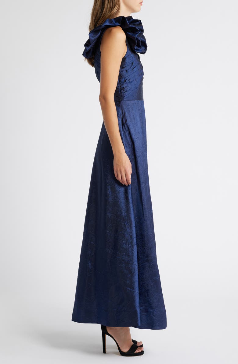 Tahari ASL Rosette One-Shoulder Ball Gown, Alternate, color, 