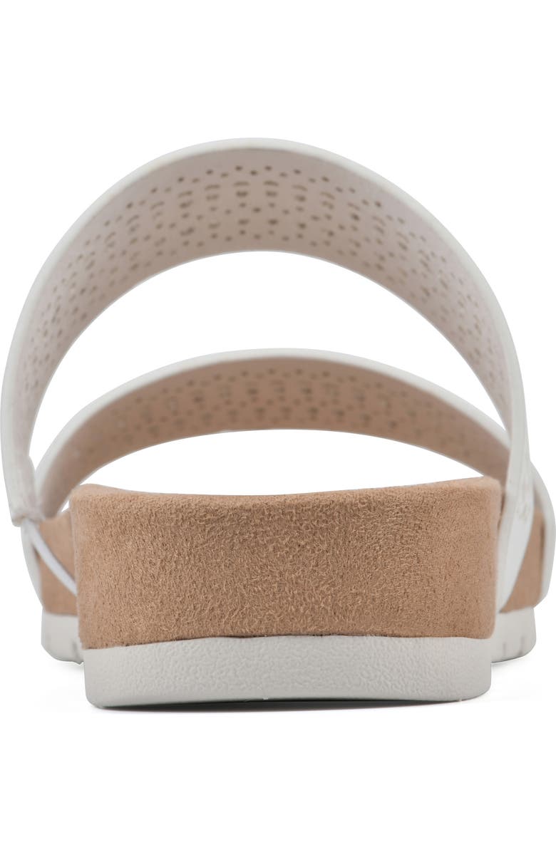 CLIFFS BY WHITE MOUNTAIN Thrilled Laser Cut Sandal, Alternate, color, White/ Burnished/ Smooth