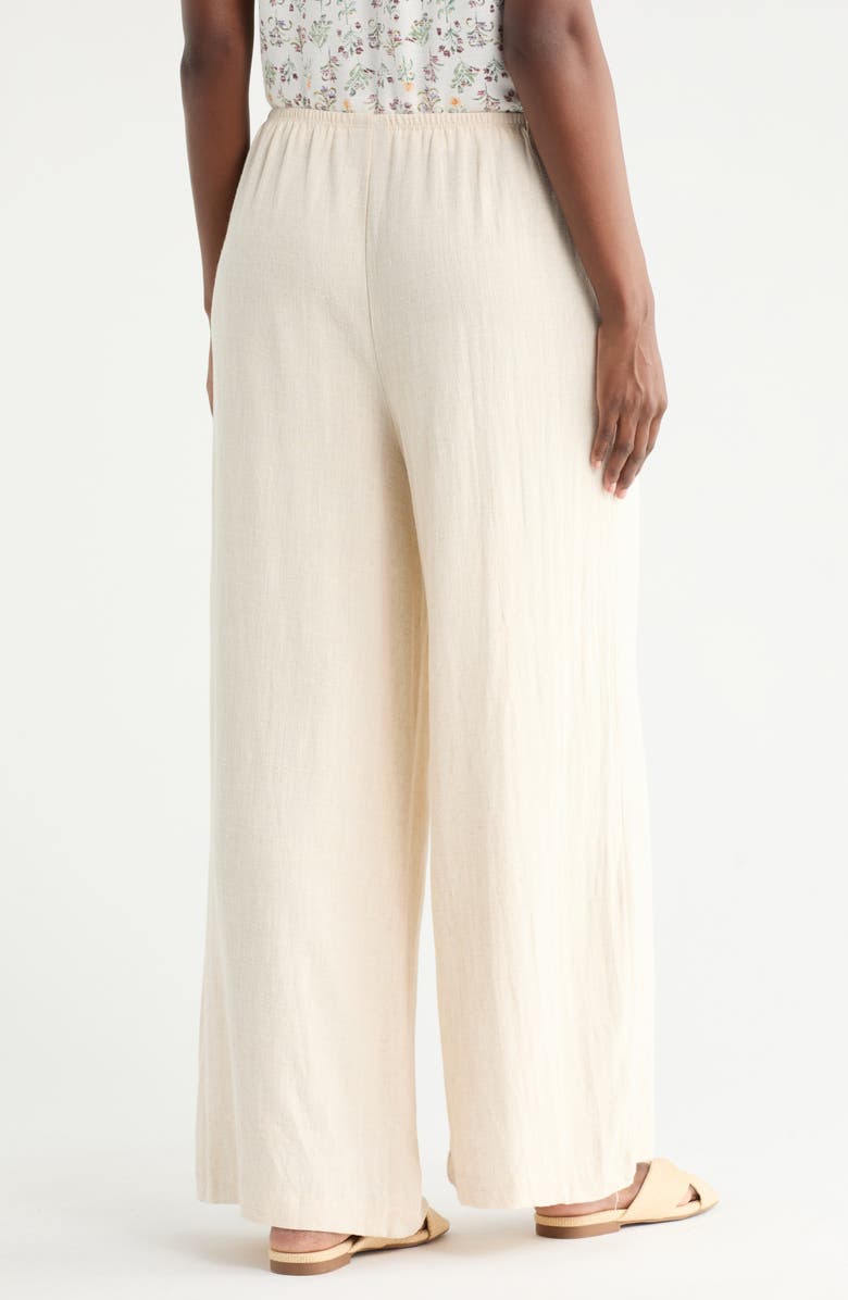 Bobeau Wide Leg Pants, Alternate, color, Linen
