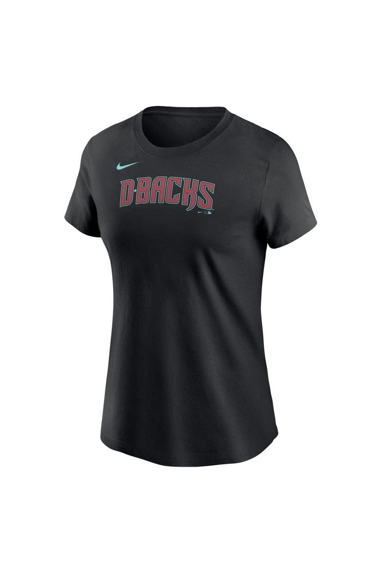 Women's Nike  Black Arizona Diamondbacks Wordmark T-Shirt, Alternate, color, Black