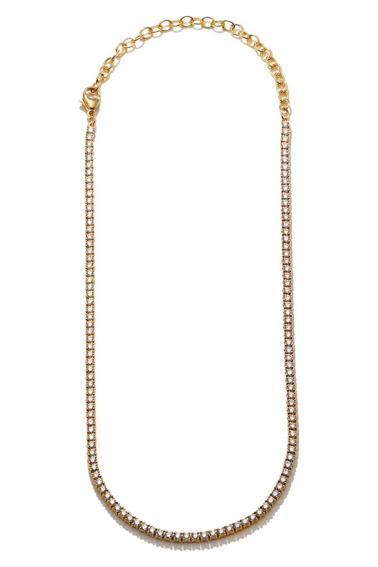 Single Thread Diamond Tennis Necklace, Main, color, GOLD/ DIAMOND