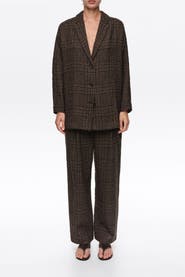 BIMBA Y LOLA Checked Straight-Leg Trousers