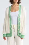 PJ Salvage Happiest On The Court Waffle Stitch Cardigan