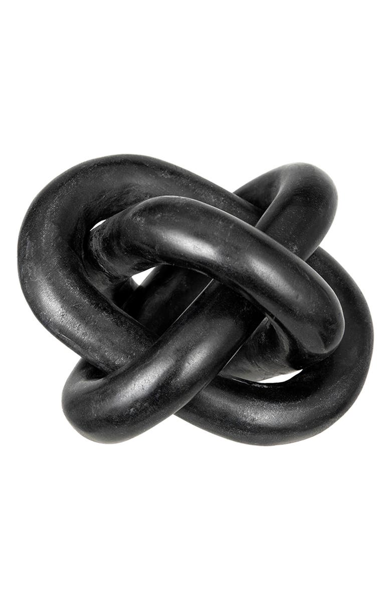 R16 HOME Marble Chain Sculpture, Main, color, Black