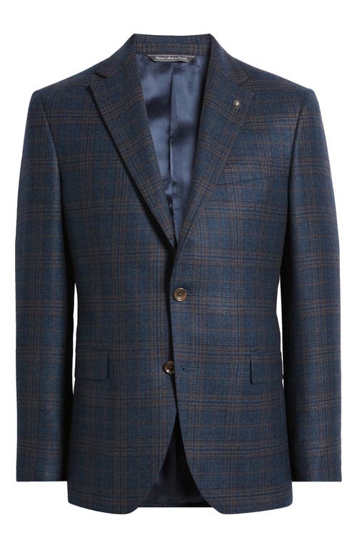 Jack Victor Esprit Plaid Wool Sport Coat in Dark Teal 