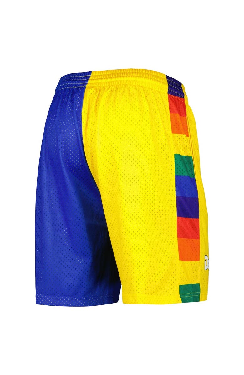 Mitchell & Ness Men's Mitchell & Ness Royal/Gold Denver Nuggets Hardwood Classics 1991 Split Swingman Shorts, Alternate, color, Royal