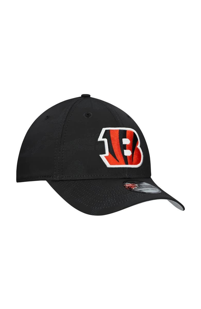 New Era Men's New Era Black Cincinnati Bengals Tonal Camo 39THIRTY Stretch Fit Hat, Alternate, color, Black
