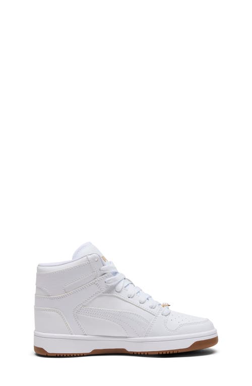 Puma Kids' Rebound Layup High Top Sneaker In White