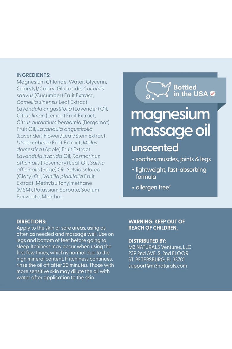 Magnesium Massage Oil, 8oz, Alternate, color, None
