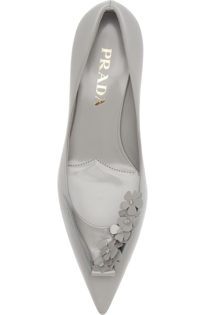 Prada Bunny Flora Kitten Heel Pointed Toe Pump, Alternate, color,