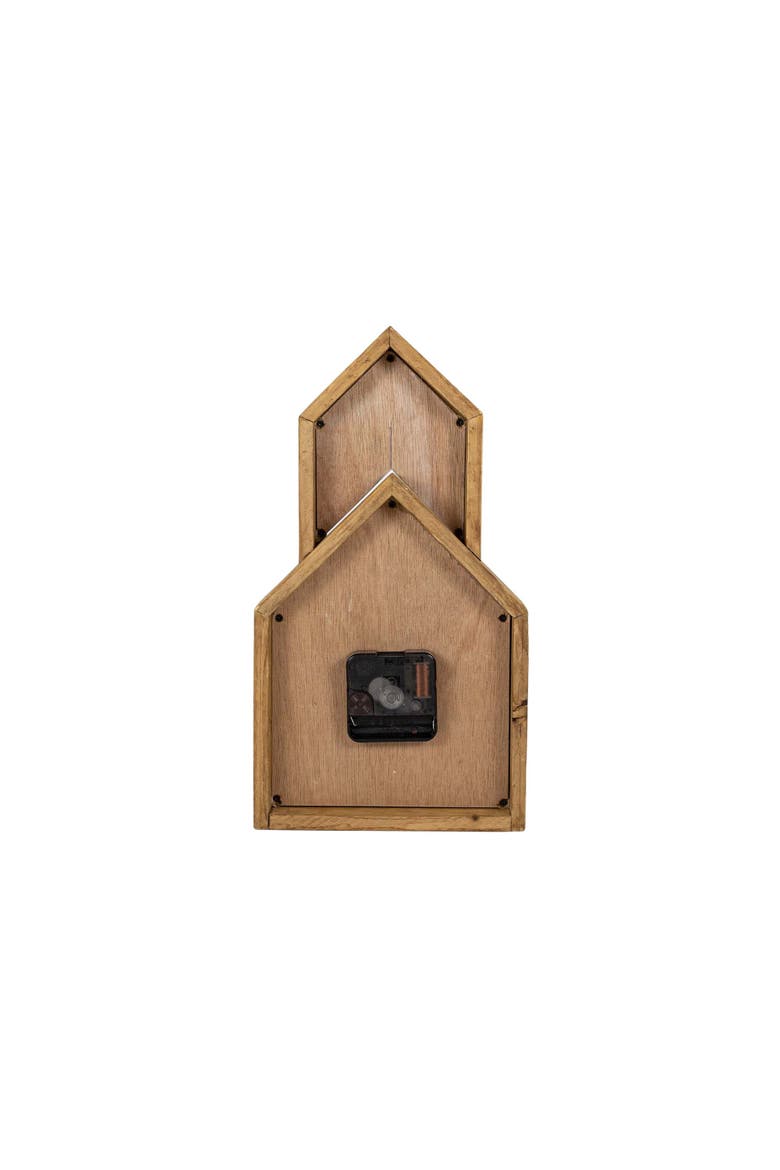 Church Tabletop Clock Wood MDF & Glass, Alternate, color, Brown