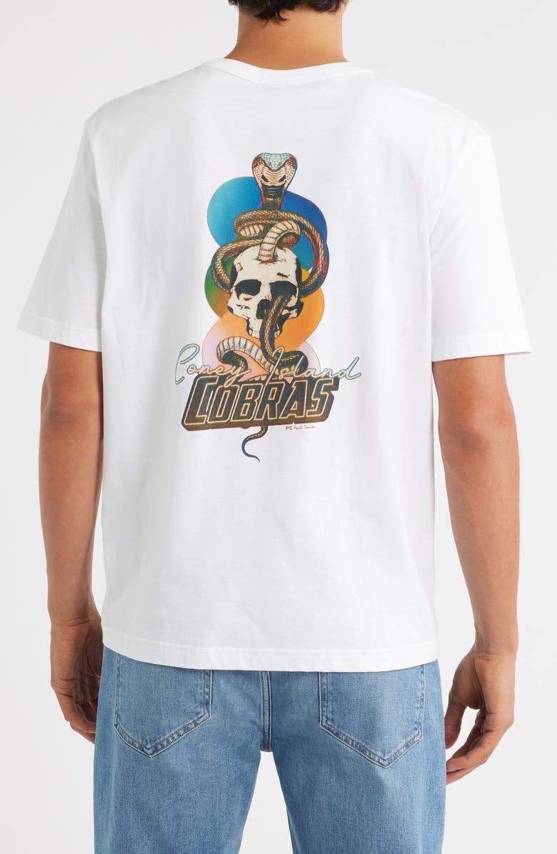 PS Paul Smith Cobras Graphic T-Shirt, Alternate, color, White