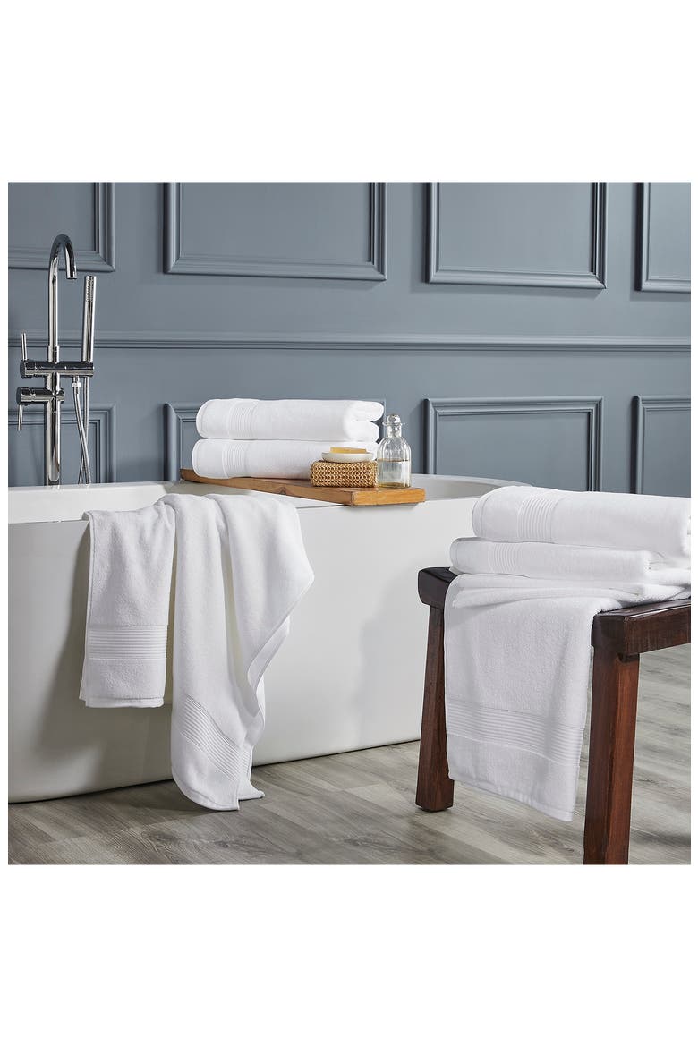 Hotel 6-Piece Bath Towel Set, Alternate, color, WHITE