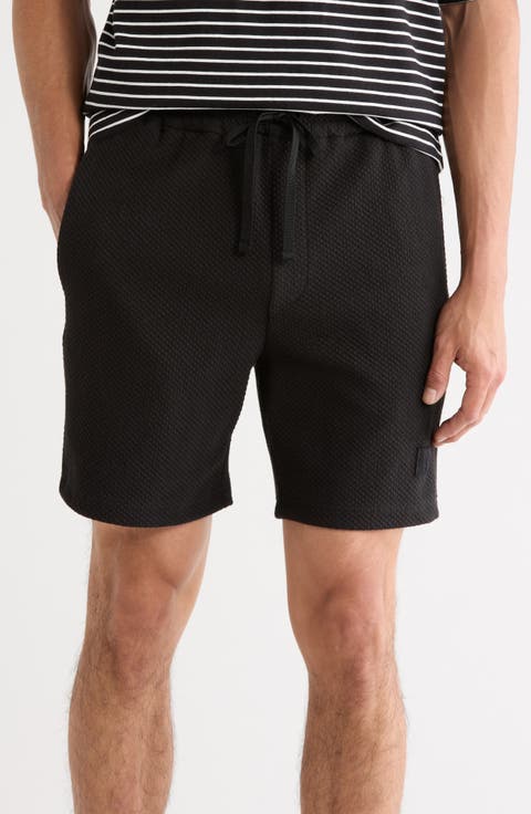 Textured Drawstring Shorts