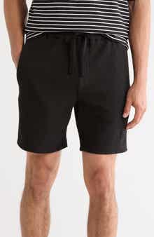 DENIM AND FLOWER Textured Drawstring Shorts