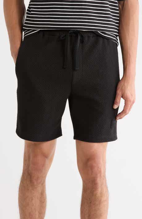 DENIM AND FLOWER Textured Drawstring Shorts