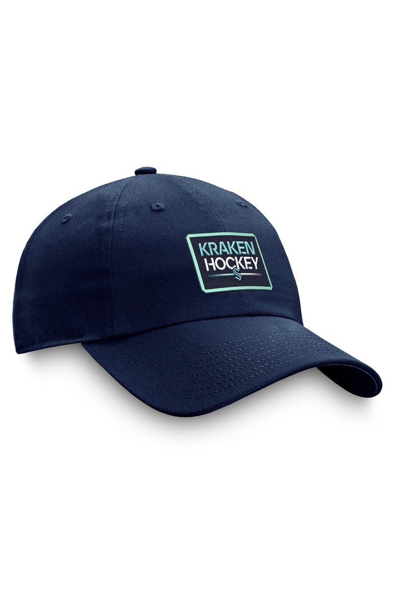 Men's Fanatics Branded  Deep Sea Blue Seattle Kraken Authentic Pro Prime Adjustable Hat, Alternate, color, Navy