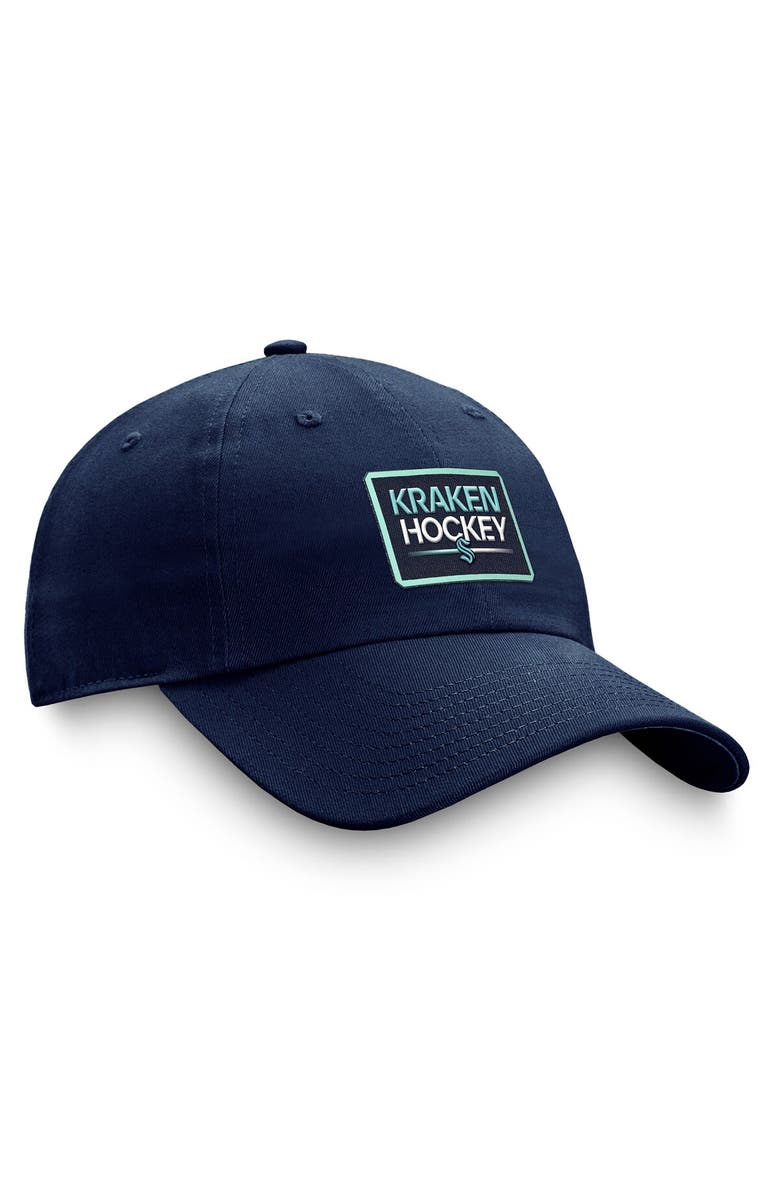 FANATICS Men's Fanatics Branded Deep Sea Blue Seattle Kraken Authentic Pro Prime Adjustable Hat, Alternate, color, Navy