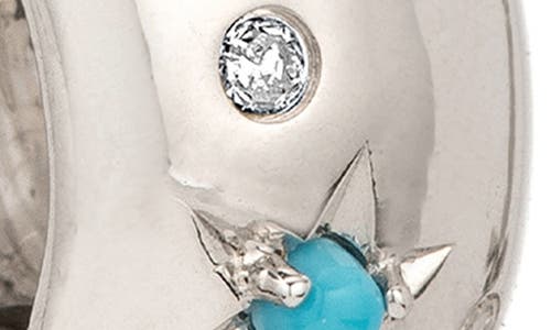 Adina Reyter Diamond & Turquoise Celestial Charm In Metallic