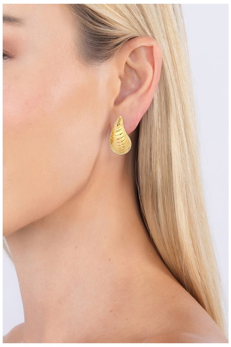 Louis Teardrop Hoop Earrings, Alternate, color, GOLD