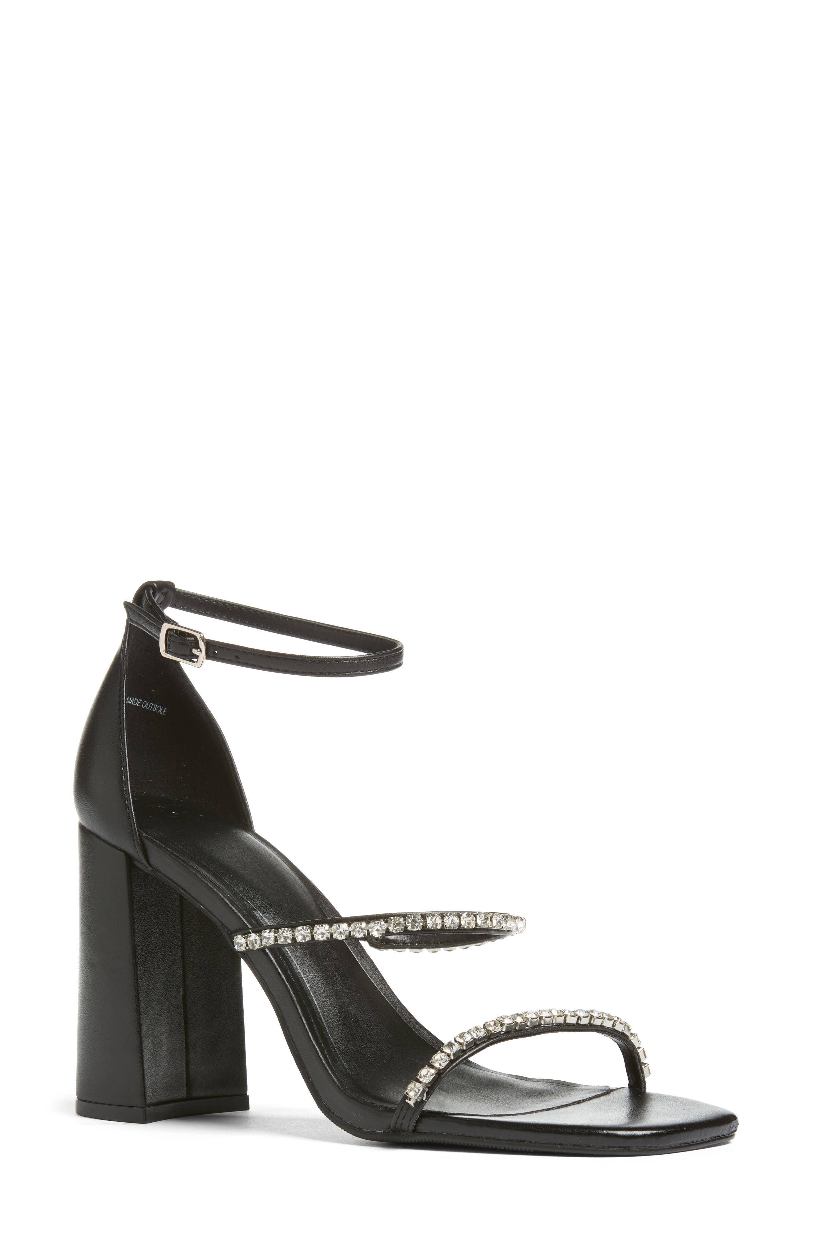 BP. Nessa Ankle Strap Sandal, Main, color, Black