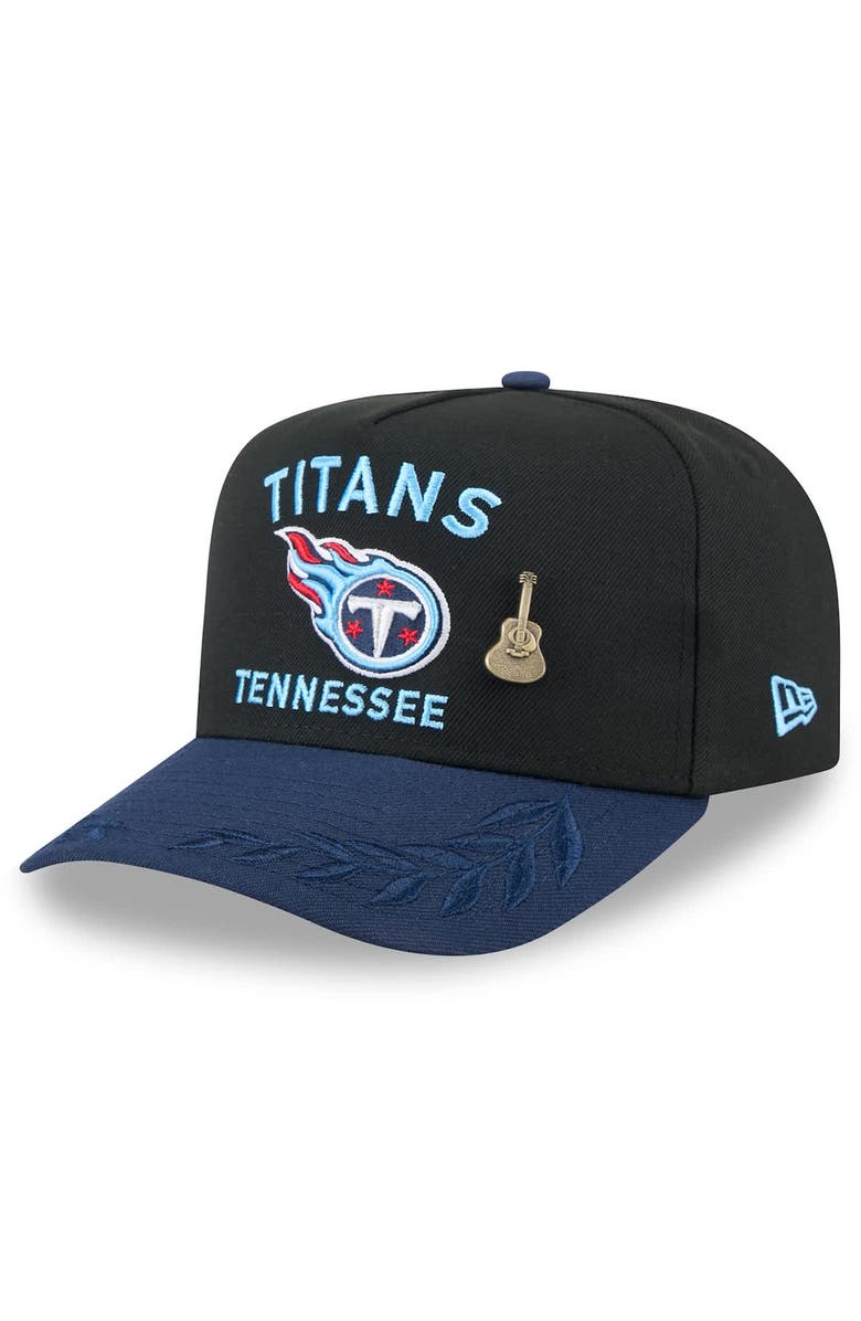 New Era Men's New Era Black/Navy Tennessee Titans 2025 NFL Draft On Stage A-Frame 59FIFTY Fitted Hat, Alternate, color, Black