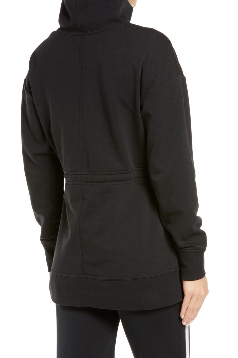 Dri-FIT Funnel Neck Pullover, Alternate, color, BLACK/ WHITE