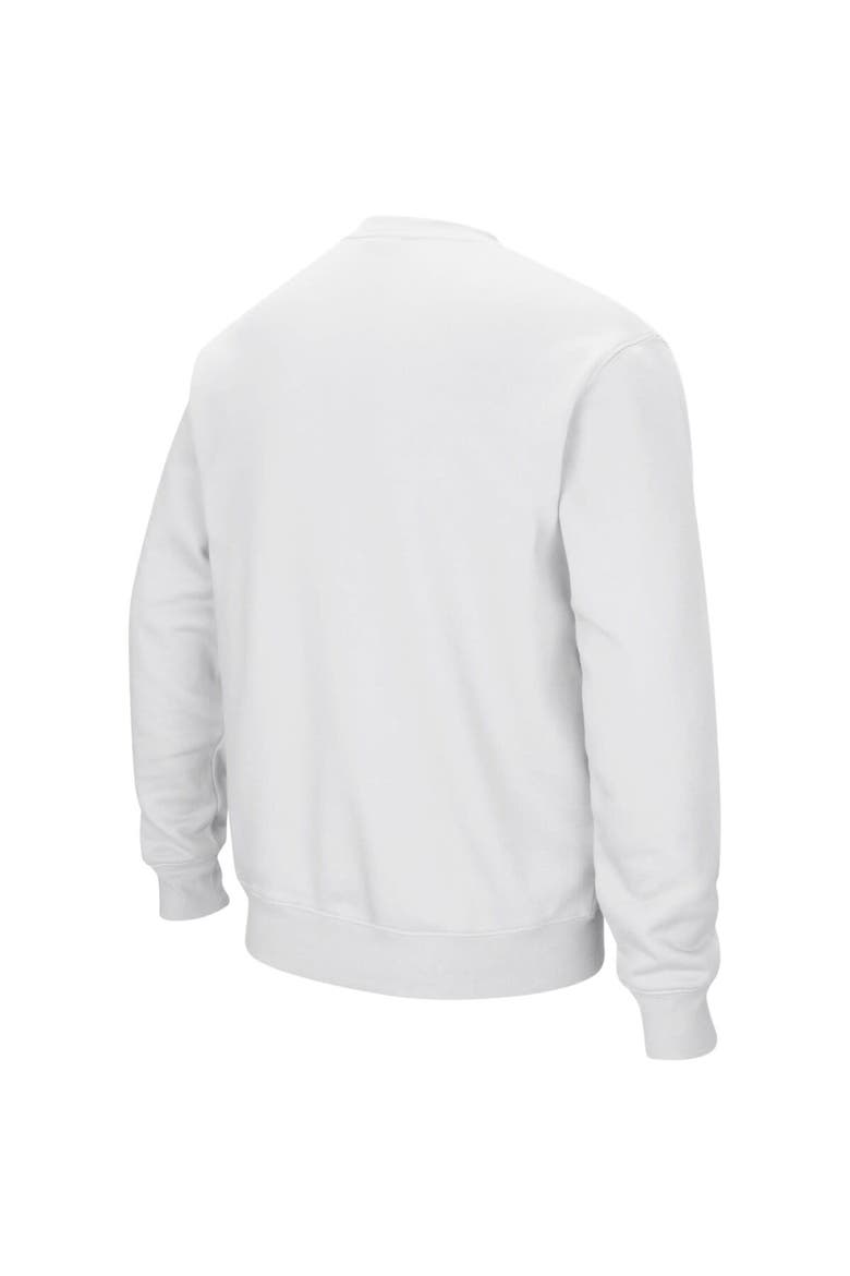 Men's Colosseum White Purdue Boilermakers Arch & Logo Crew Neck Sweatshirt, Alternate, color, White