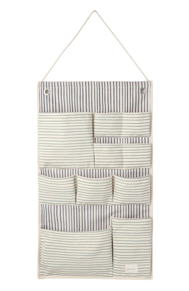 Pehr Hanging Wall Organizer, Main, color, Stripes Away Sea