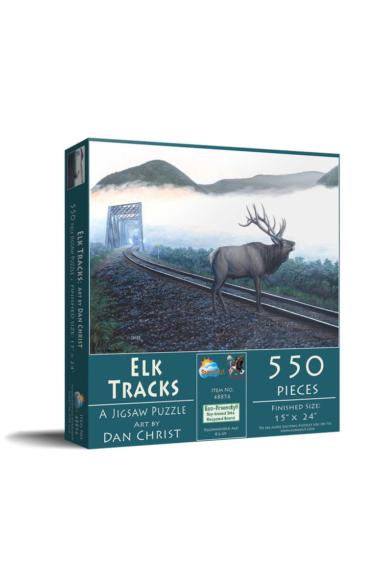 Elk Tracks 550 piece Jigsaw Puzzle for Adults, Main, color, Multicolor