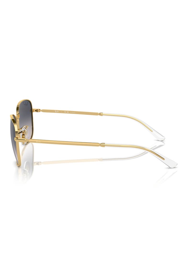 56mm Polarized Pilot Sunglasses, Alternate, color, GOLD FLASH