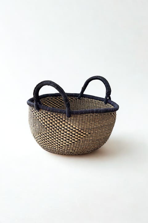 Handwoven Natural Bolga Basket