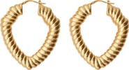 Burberry Large Shield Twisted Hoop Earrings