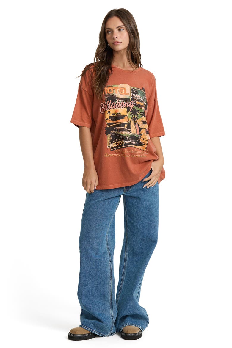 On the Road Cotton Graphic T-Shirt, Alternate, color, HAZEL