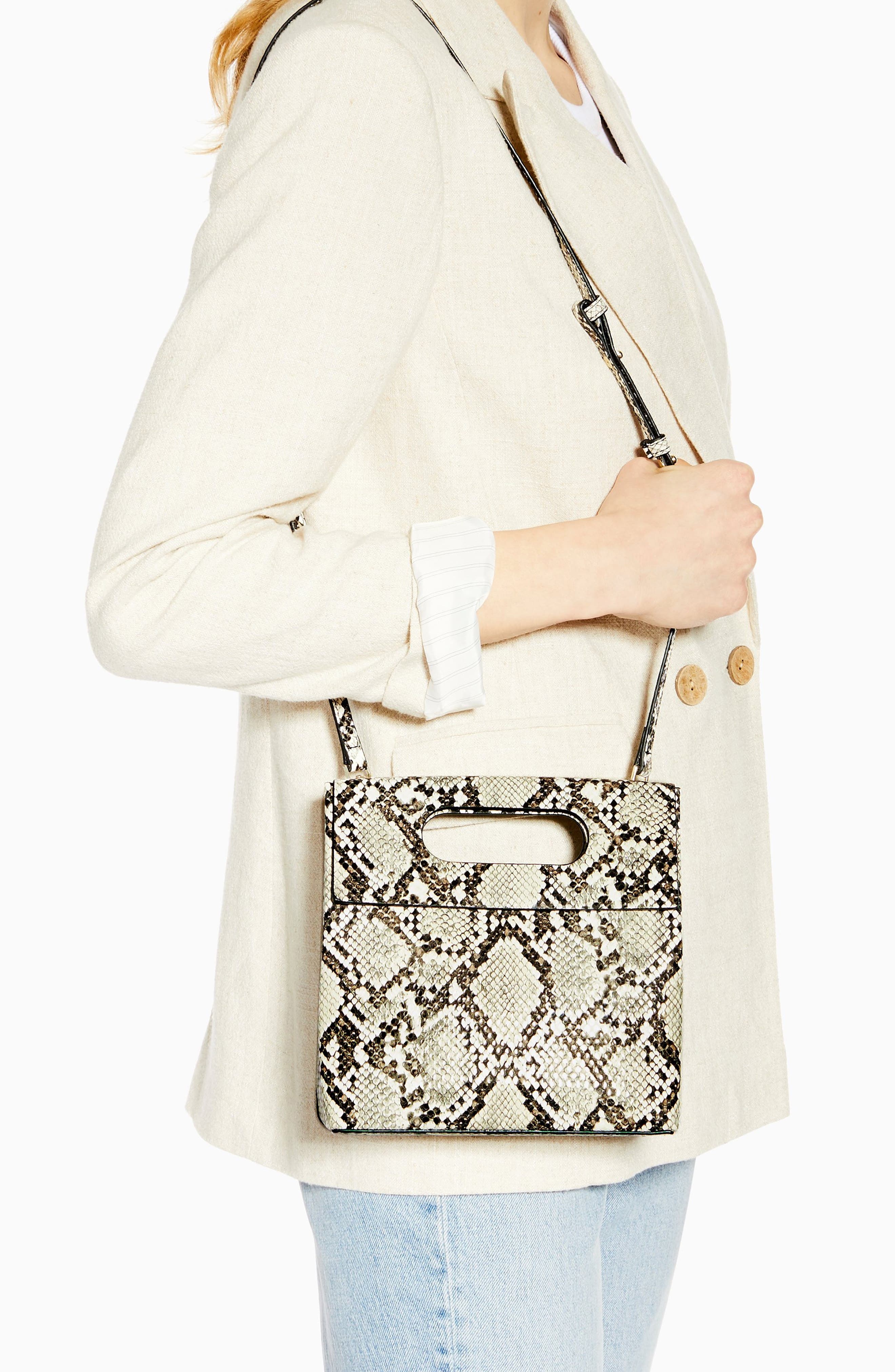 Topshop Gem Flap Handle Grab Bag, Alternate, color, 
