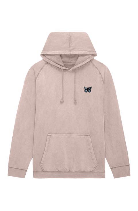 Butterfly Womens Mineral Washed Hoodie