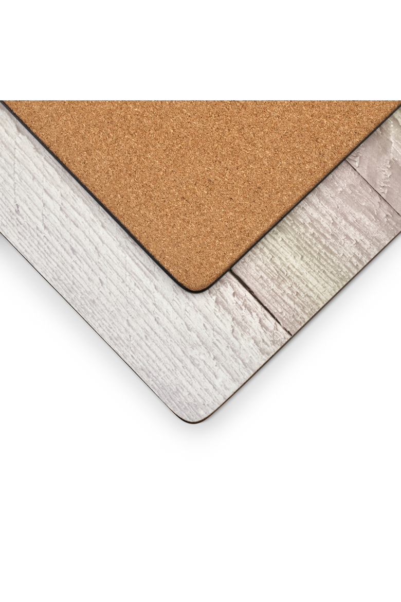 Driftwood Set of 4 Cork Back Placemats, Alternate, color, Driftwood