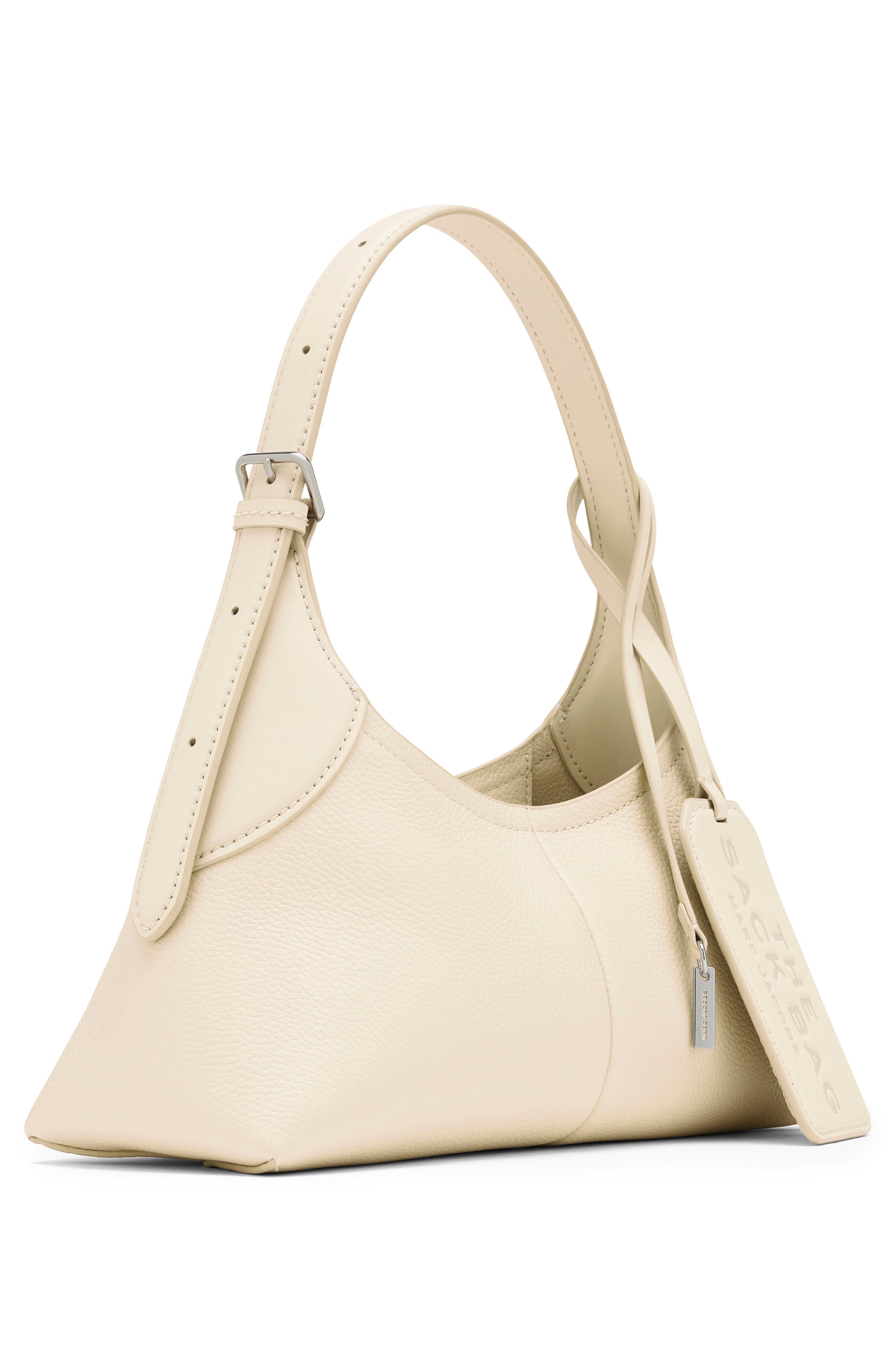 Small Belted The Sack Bag Leather Hobo, Alternate, color, CLOUD WHITE
