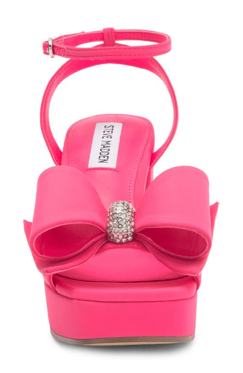 Steve Madden Aerin Bow Platform Sandal In Pink