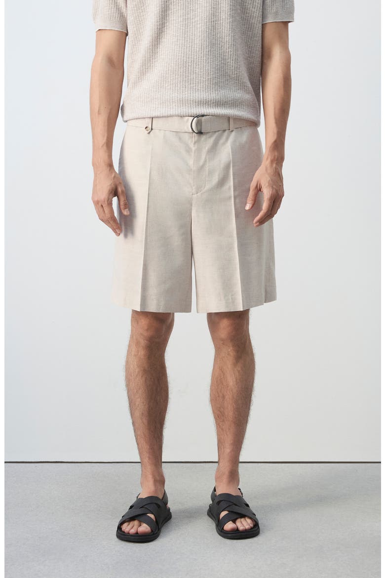 Regular Fit Bermuda Shorts, Alternate, color, ECRU