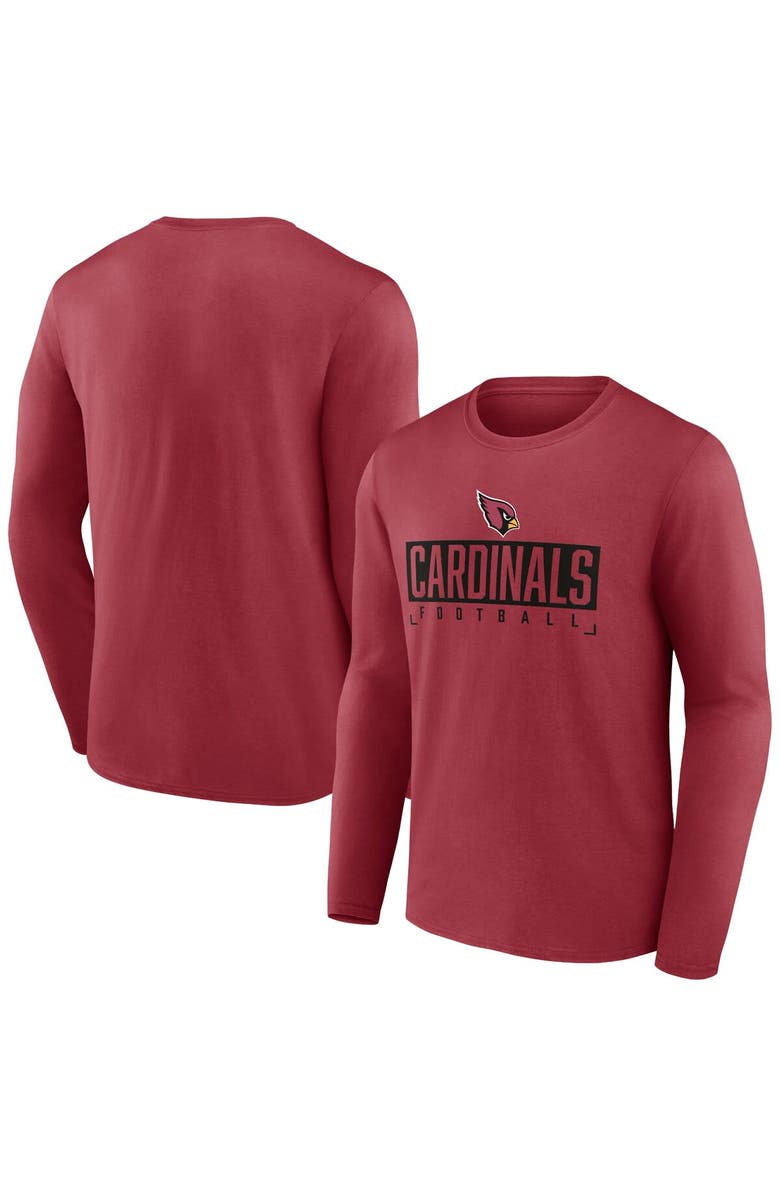 FANATICS Men's Fanatics Branded Cardinal Arizona Cardinals Big & Tall Wordmark Long Sleeve T-Shirt, Main, color, 
