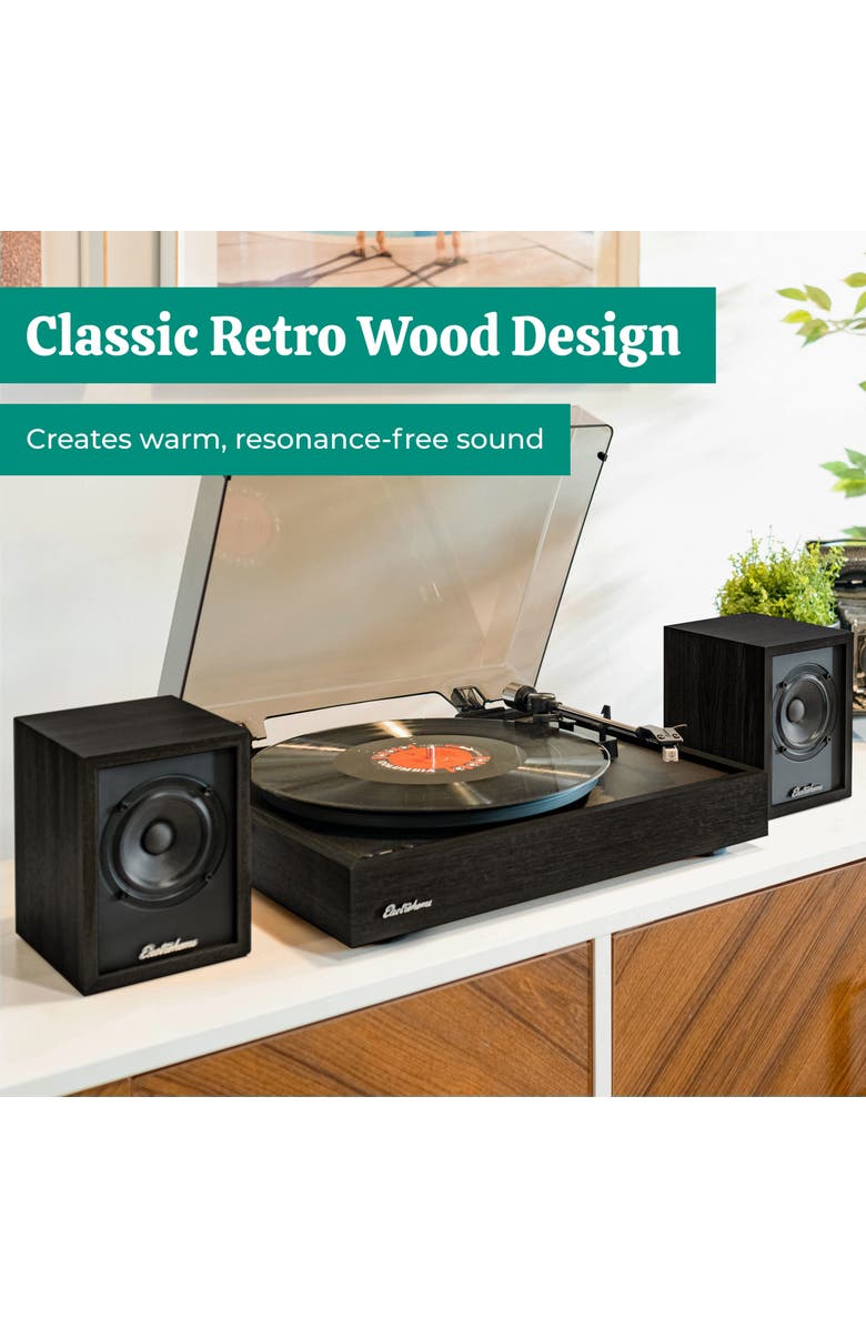 Electrohome Huntley Powered Bluetooth Bookshelf Speakers, Alternate, color, Black