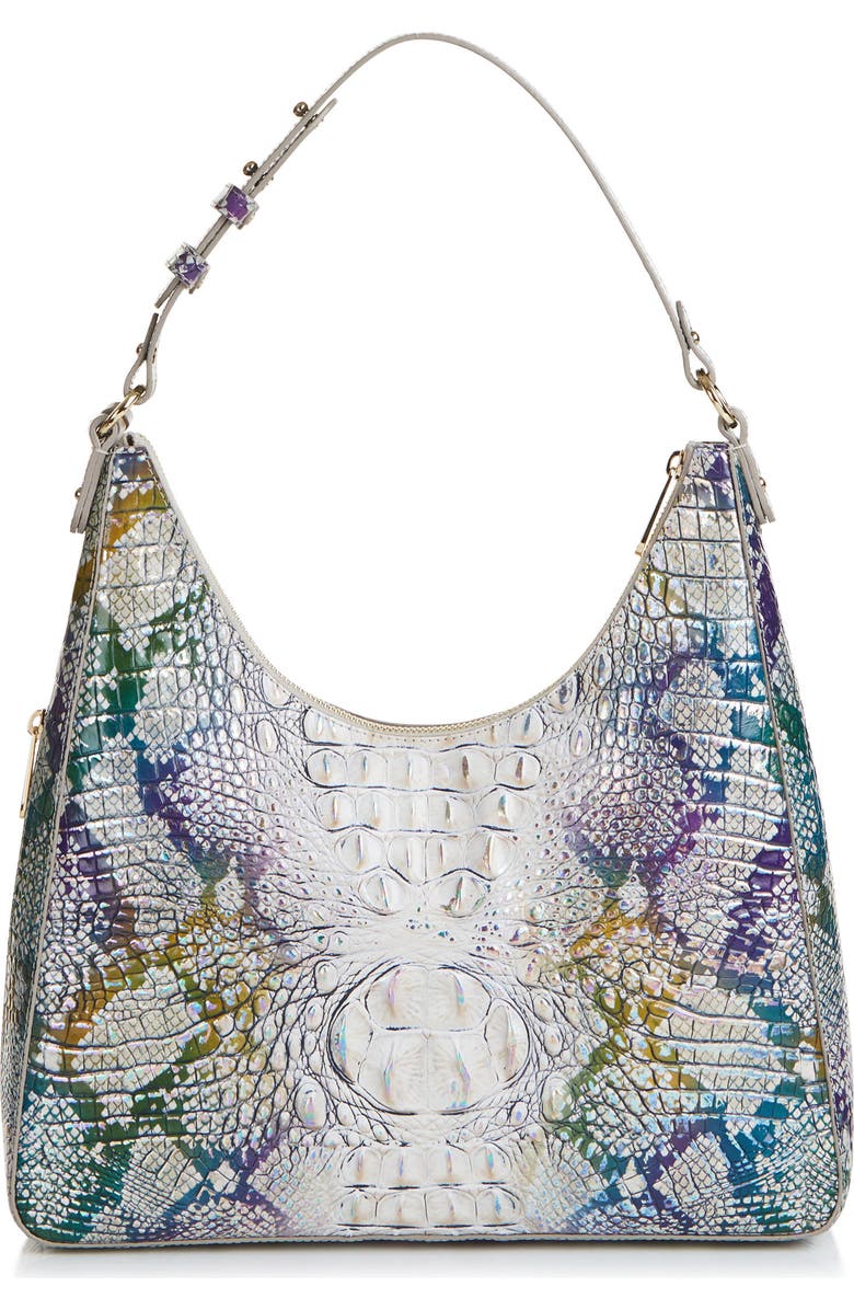 Brahmin Tabitha Croc Embossed Leather Shoulder Bag, Alternate, color,