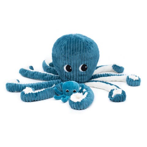 Octopus Mom & Her Baby  - Secret Keeper Plush Toy, Eco-Friendly, Soft & Washable