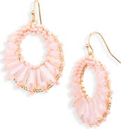 Cara Beaded Circle Drop Earrings
