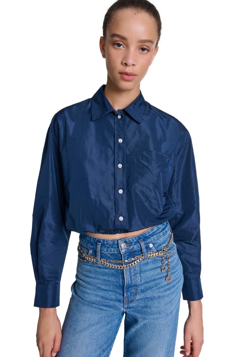 maje Cropped shirt, Alternate, color, 