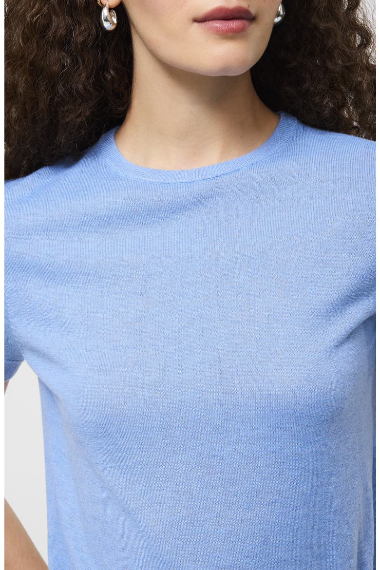 Nola Short Sleeve Sweater, Alternate, color, THISTLE BLUE