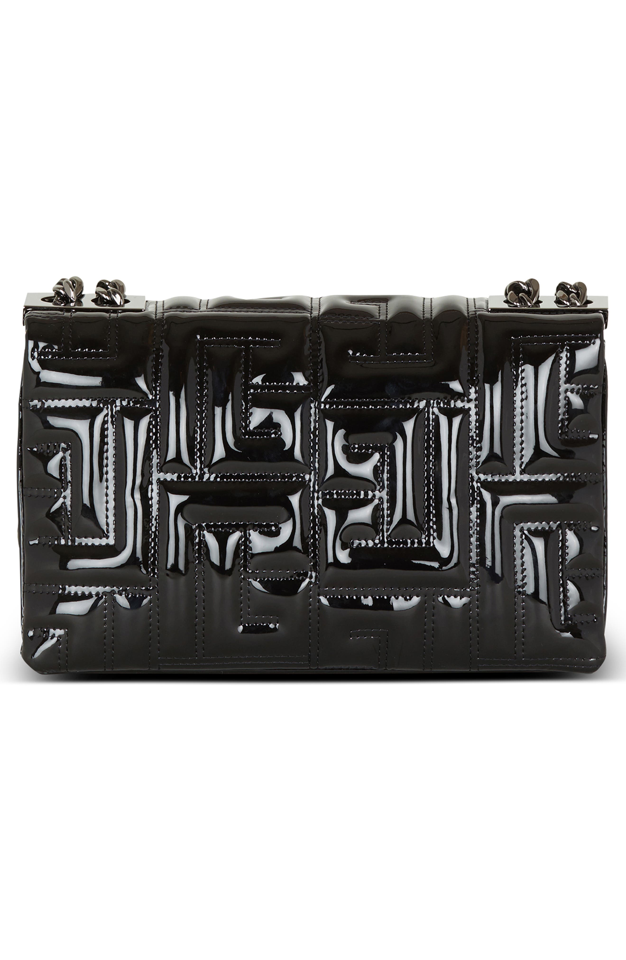 Balmain Small 1945 Soft Monogram Quilted Leather Shoulder Bag, Alternate, color, 