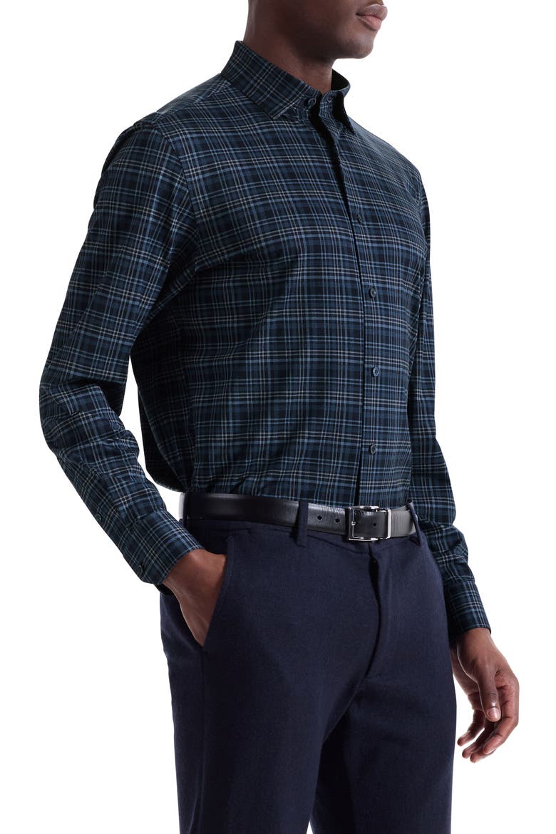 Jules OoohCotton® Plaid Button-Down Shirt, Alternate, color, PEACOCK