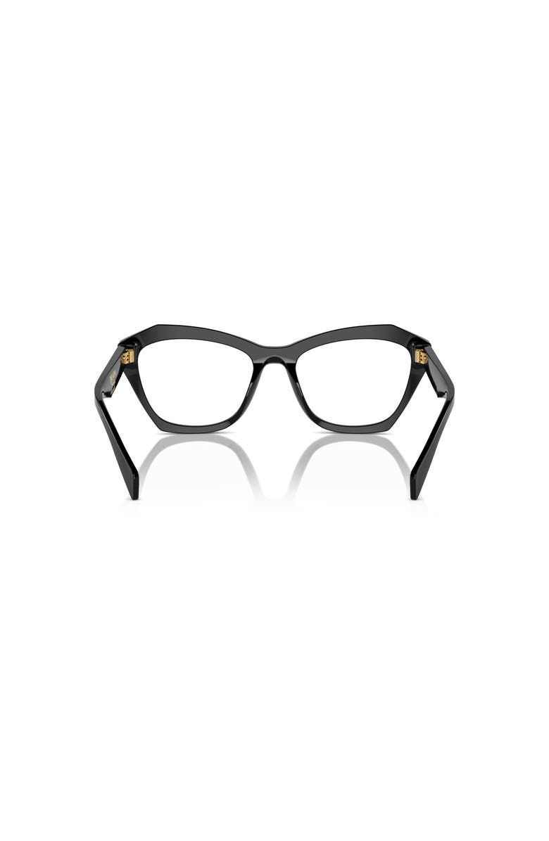 Prada 54mm Butterfly optical glasses, Alternate, color, Black